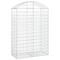 Miniatyrbillede 2 af 5: vidaXL buet gabionkurv 100x50x140/160 cm galvaniseret jern