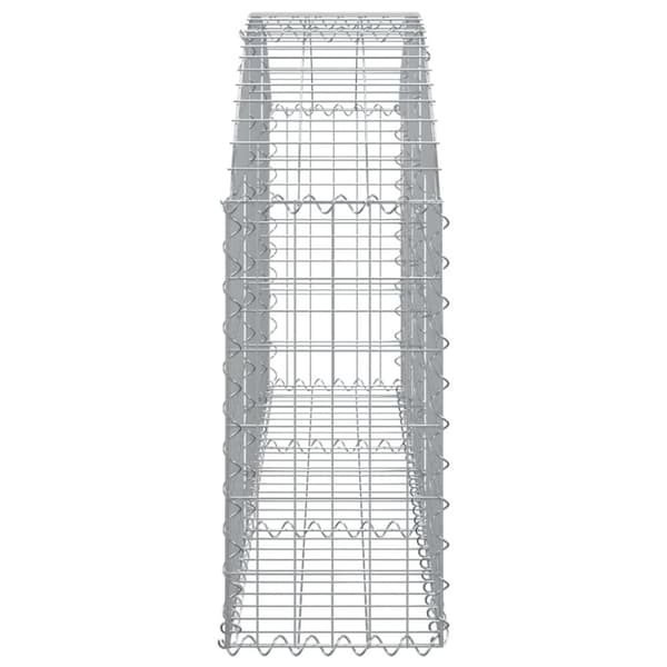 vidaXL buet gabionkurv 150x30x60/80 cm galvaniseret jern