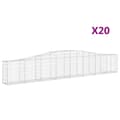 Pikkukuva 2 / 6: vidaXL Kaarevat kivikorit 20 kpl 400x30x60/80 cm galvanoitu rauta