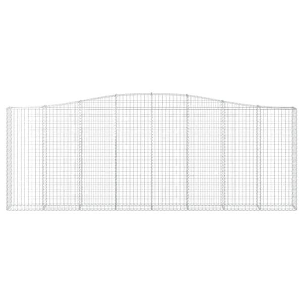 vidaXL buede gabionkurve 15 stk. 400x30x140/160 cm galvaniseret jern