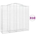 Pikkukuva 2 / 6: vidaXL Kaarevat kivikorit 10 kpl 200x50x180/200 cm galvanoitu rauta