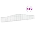 Pikkukuva 2 / 6: vidaXL Kaarevat kivikorit 15 kpl 400x30x40/60 cm galvanoitu rauta