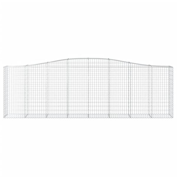 vidaXL buede gabionkurve 5 stk. 400x50x120/140 cm galvaniseret jern