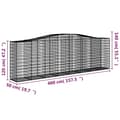 Miniatyrbillede 6 af 6: vidaXL buede gabionkurve 5 stk. 400x50x120/140 cm galvaniseret jern