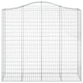 Miniatyrbillede 4 af 6: vidaXL buede gabionkurve 14 stk. 200x50x180/200 cm galvaniseret jern