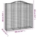 Miniatyrbillede 6 af 6: vidaXL buede gabionkurve 14 stk. 200x50x180/200 cm galvaniseret jern