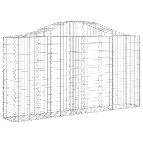 vidaXL Kaarevat kivikorit 40 kpl 200x30x100/120 cm galvanoitu rauta
