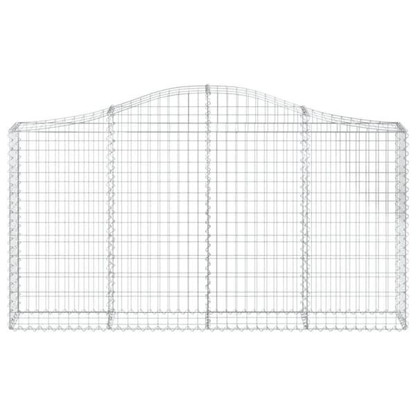 vidaXL Kaarevat kivikorit 40 kpl 200x30x100/120 cm galvanoitu rauta