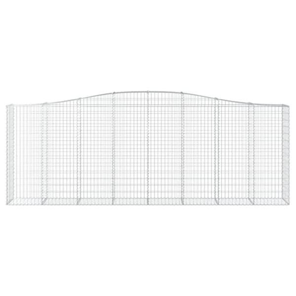 vidaXL buede gabionkurve 5 stk. 400x50x140/160 cm galvaniseret jern