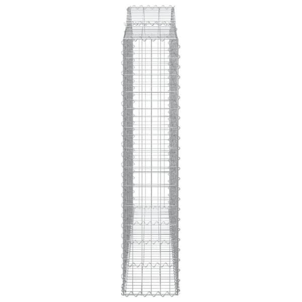 vidaXL Kaarevat kivikorit 6 kpl 200x30x140/160 cm galvanoitu rauta