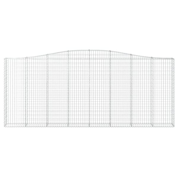 vidaXL buede gabionkurve 9 stk. 400x30x160/180 cm galvaniseret jern