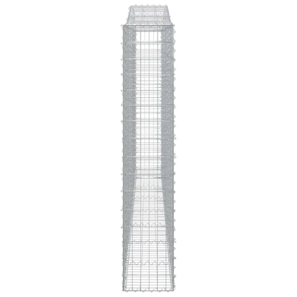 vidaXL buede gabionkurve 9 stk. 400x30x160/180 cm galvaniseret jern