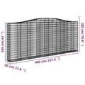 Miniatyrbillede 6 af 6: vidaXL buede gabionkurve 7 stk. 400x30x160/180 cm galvaniseret jern