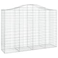 Miniatyrbillede 3 af 6: vidaXL buede gabionkurve 9 stk. 200x50x140/160 cm galvaniseret jern