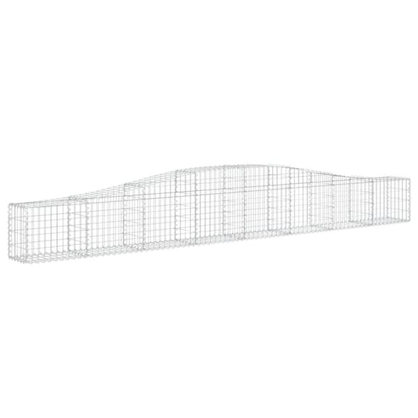 vidaXL buede gabionkurve 3 stk. 400x30x40/60 cm galvaniseret jern
