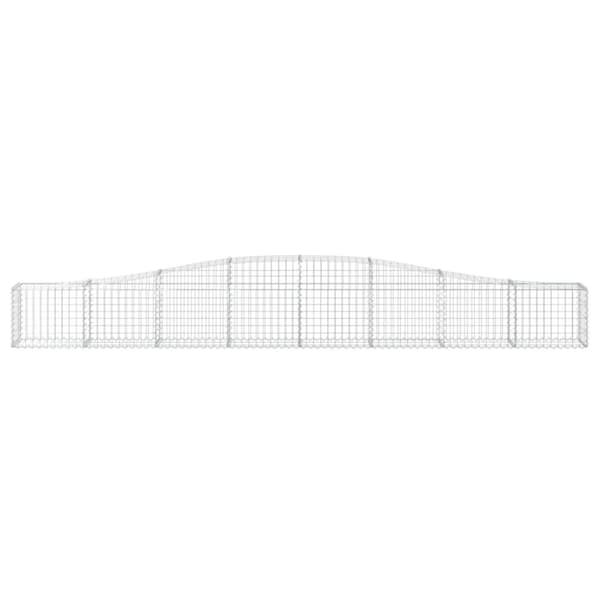 vidaXL buede gabionkurve 3 stk. 400x30x40/60 cm galvaniseret jern