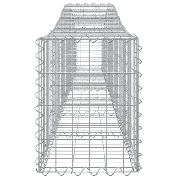 vidaXL buede gabionkurve 3 stk. 400x30x40/60 cm galvaniseret jern