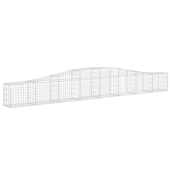 vidaXL Kaarevat kivikorit 4 kpl 400x30x40/60 cm galvanoitu rauta