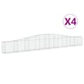 Pikkukuva 2 / 6: vidaXL Kaarevat kivikorit 4 kpl 400x30x40/60 cm galvanoitu rauta
