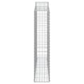 Miniatyrbillede 4 af 5: vidaXL buet gabionkurv 200x30x140/160 cm galvaniseret jern