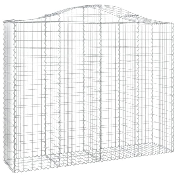vidaXL buede gabionkurve 15 stk. 200x50x160/180 cm galvaniseret jern