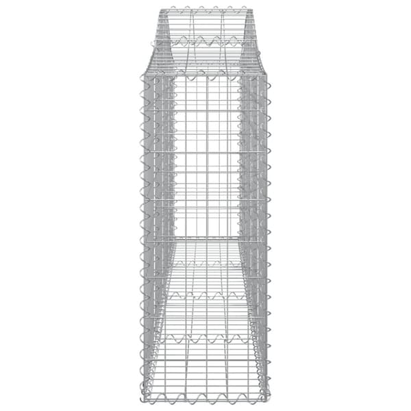 vidaXL buede gabionkurve 18 stk. 200x30x80/100 cm galvaniseret jern