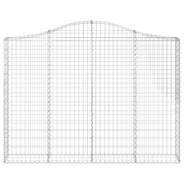 vidaXL buede gabionkurve 15 stk. 200x30x140/160 cm galvaniseret jern