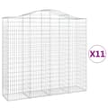 Pikkukuva 2 / 6: vidaXL Kaarevat kivikorit 11 kpl 200x50x180/200 cm galvanoitu rauta