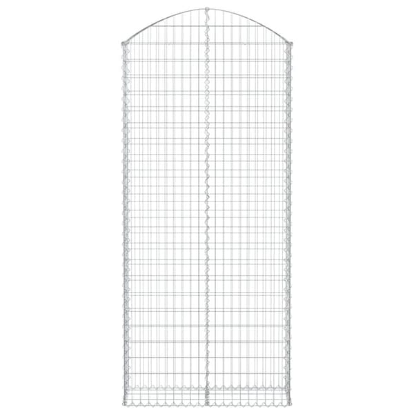 vidaXL buet gabionkurv 100x30x220/240 cm galvaniseret jern