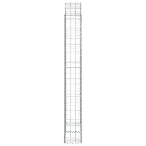 vidaXL buet gabionkurv 100x30x220/240 cm galvaniseret jern