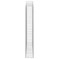 Miniatyrbillede 4 af 5: vidaXL buet gabionkurv 200x30x200/220 cm galvaniseret jern