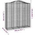 Pikkukuva 6 / 6: vidaXL Kaarevat kivikorit 6 kpl 200x50x200/220 cm galvanoitu rauta