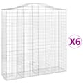 Pikkukuva 2 / 6: vidaXL Kaarevat kivikorit 6 kpl 200x50x200/220 cm galvanoitu rauta