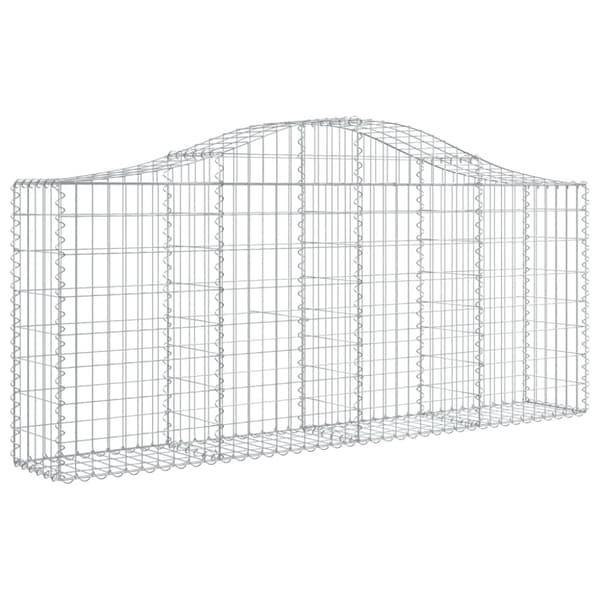 vidaXL Kaarevat kivikorit 40 kpl 200x30x80/100 cm galvanoitu rauta
