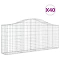 Pikkukuva 2 / 6: vidaXL Kaarevat kivikorit 40 kpl 200x30x80/100 cm galvanoitu rauta