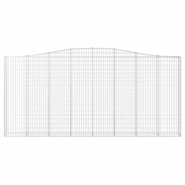 vidaXL Gabioner bågformade 3 st 400x30x180/200 cm galvaniserat järn