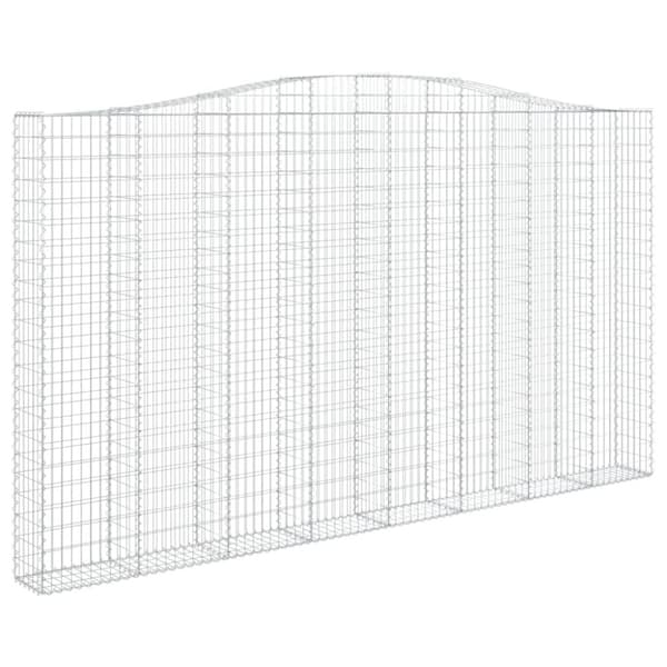 vidaXL Kaarevat kivikorit 3 kpl 400x30x220/240 cm galvanoitu rauta
