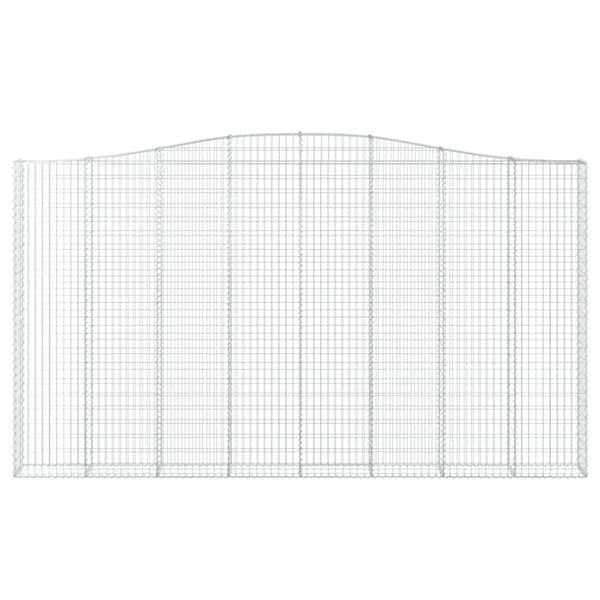vidaXL Kaarevat kivikorit 3 kpl 400x30x220/240 cm galvanoitu rauta