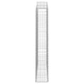 Miniatyrbillede 4 af 5: vidaXL buet gabionkurv 200x30x180/200 cm galvaniseret jern