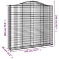Miniatyrbillede 5 af 5: vidaXL buet gabionkurv 200x30x180/200 cm galvaniseret jern