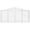Miniatyrbillede 4 af 6: vidaXL buede gabionkurve 11 stk. 200x30x80/100 cm galvaniseret jern