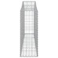 Miniatyrbillede 5 af 6: vidaXL buede gabionkurve 11 stk. 200x30x80/100 cm galvaniseret jern
