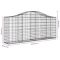 Miniatyrbillede 6 af 6: vidaXL buede gabionkurve 11 stk. 200x30x80/100 cm galvaniseret jern