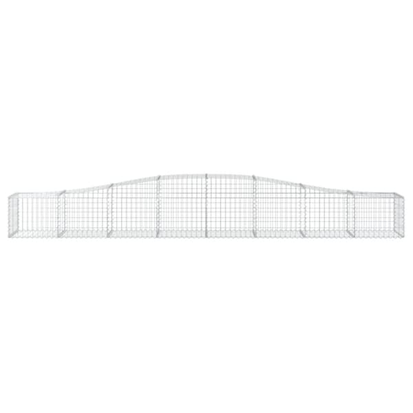 vidaXL buede gabionkurve 25 stk. 400x50x40/60 cm galvaniseret jern