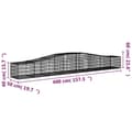 Miniatyrbillede 6 af 6: vidaXL buede gabionkurve 3 stk. 400x50x40/60 cm galvaniseret jern