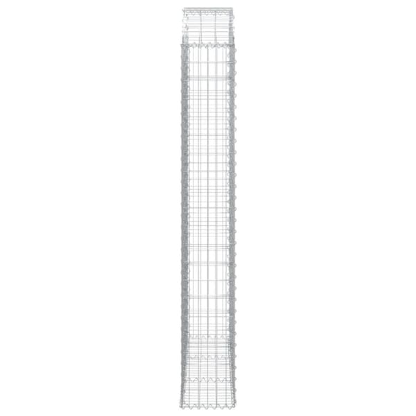 vidaXL Kaareva kivikori 150x30x200/220 cm galvanoitu rauta