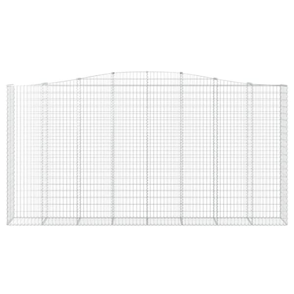 vidaXL Gabionkurver buede 5 stk 400x50x200/220 cm galvanisert jern
