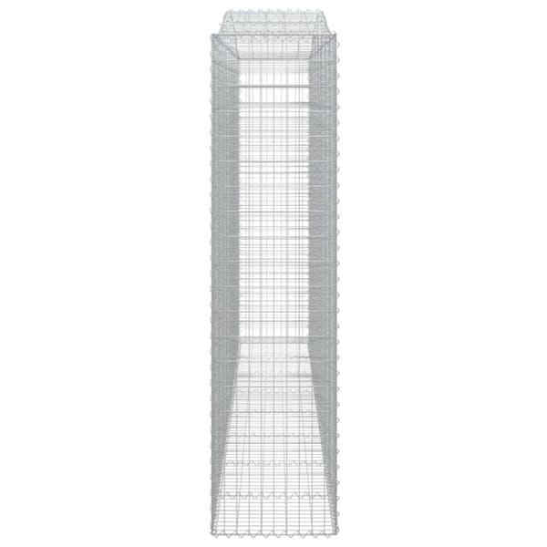 vidaXL Gabionkurver buede 5 stk 400x50x200/220 cm galvanisert jern