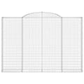 Miniatyrbild 3 av 5: vidaXL Gabion bågformad 300x30x200/220 cm galvaniserat järn