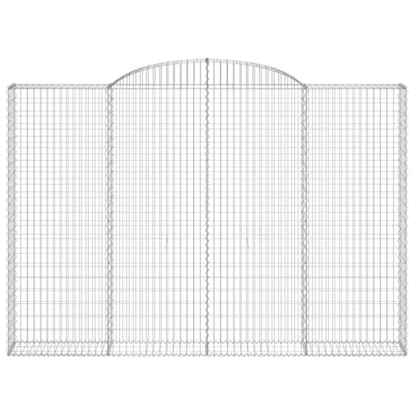 vidaXL Gabion bågformad 300x30x200/220 cm galvaniserat järn